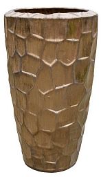 Ceramic Sepia Round Tall Planter Pot In/Out