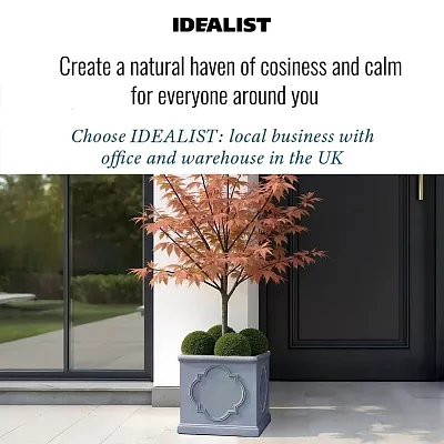 IDEALIST Windsor Light Stone Square Garden Planter