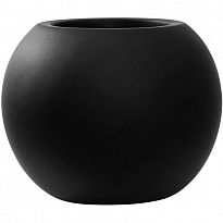 Fibrestone Matt Black Beth XS Round D26 H20 cm Planter by Idealist Pre...