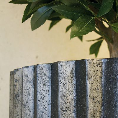 Sahara Round Tall Polystone Outdoor Planter