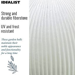 IDEALIST Lite Vertical Ribbed Outdoor Garden Decorative Ball