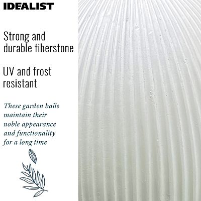 IDEALIST Lite Vertical Ribbed Outdoor Garden Decorative Ball
