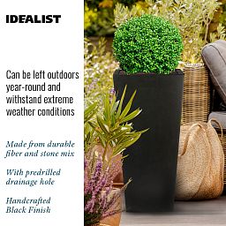IDEALIST Lite Tall Tapered Contemporary Light Concrete Planter