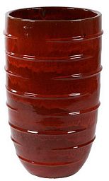 Ceramic Circular Round Tall Glossy Planter Pot In/Out