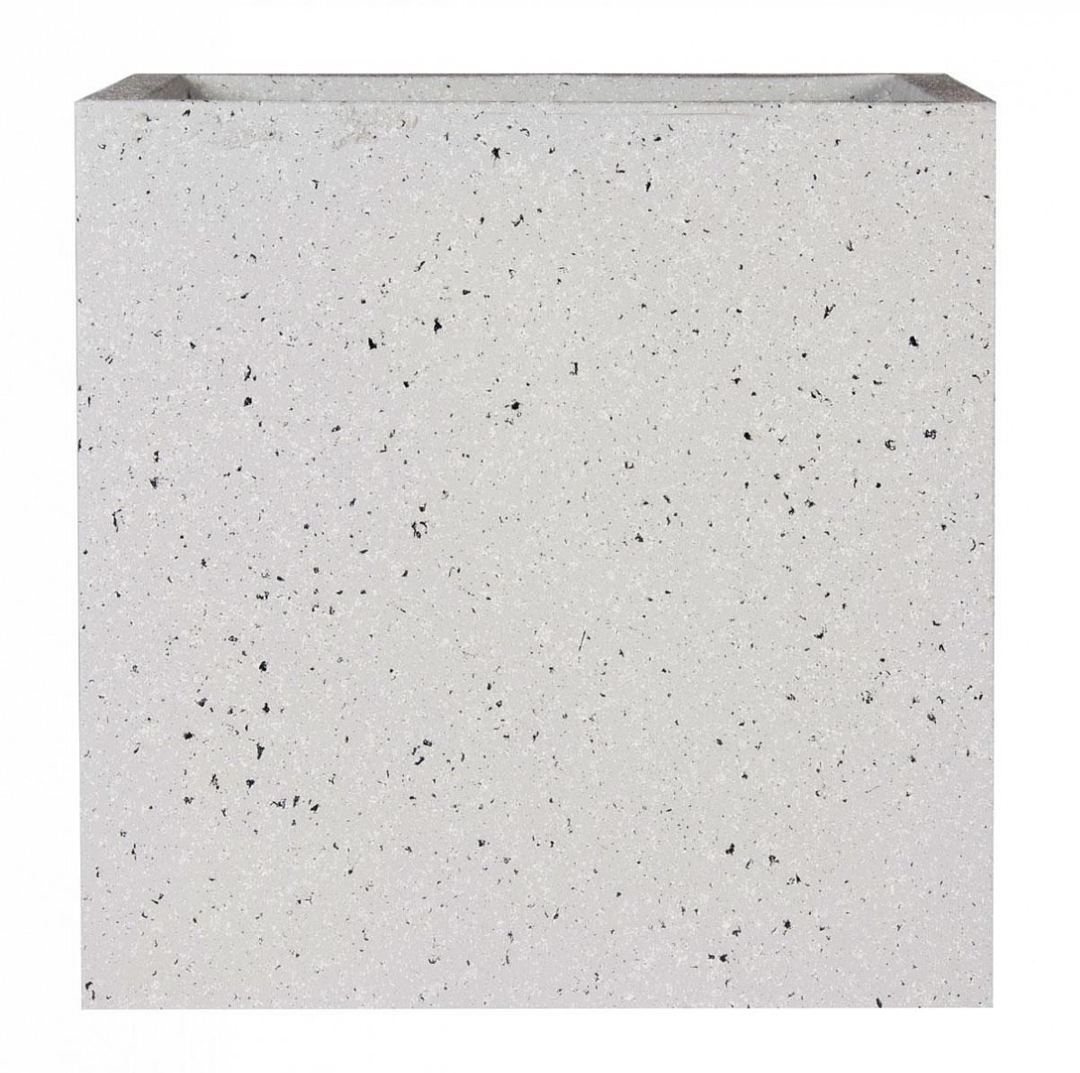 Square Box Contemporary Marble Light Concrete Planter by Idealist Lite