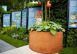 Atlas Outdoor Corten Steel Round Planter
