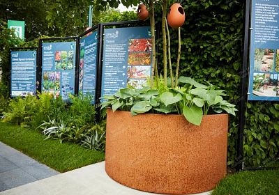 Atlas Outdoor Corten Steel Round Planter