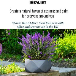 IDEALIST Lite Faceted Effect Bowl Planter Indoor Plant Pot