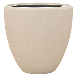 Polystone Egg Planter + Liner | Indoor Plant Pot