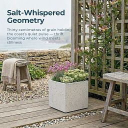 IDEALIST Lite Square Box Contemporary Marble Light Concrete Planter