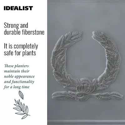 IDEALIST Kensington Light Stone Square Garden Planter