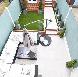 IDEALIST Lite Tall Square Contemporary Light Concrete Planter