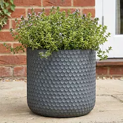 IDEALIST Lite Honeycomb Style Cylinder Round Outdoor Planter