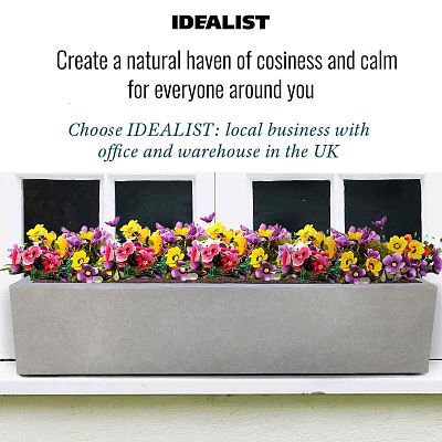 IDEALIST Lite Window Box Light Concrete Planter