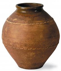Mediterranean Fiberglass Round Tall Terracotta Planter Pot In/Out
