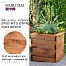 Rustic Scandinavian Redwood Square Outdoor Planter Made in UK by HORTICO