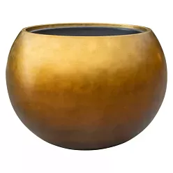 Metallic Couple Round Indoor Planter