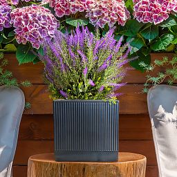 IDEALIST Lite Ribbed Square Outdoor Planter
