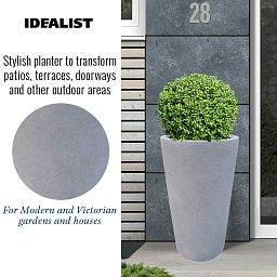 IDEALIST Lite Contemporary Round Light Concrete Planter