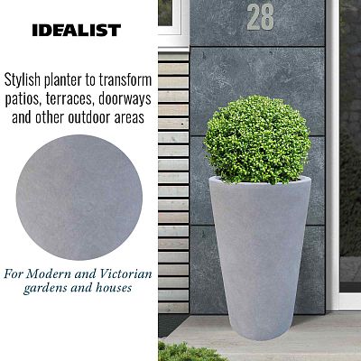 IDEALIST Lite Contemporary Round Light Concrete Planter