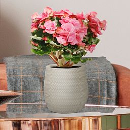 IDEALIST Lite Plaited Style Table and Hanging Plant Pot Dual Use Indoor Egg Planter