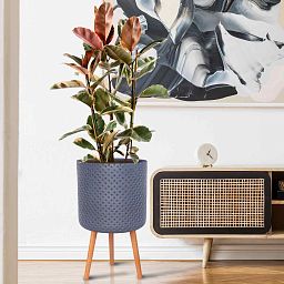 IDEALIST Lite Dotted Style Planter on Legs, Round Plant Pot Indoor