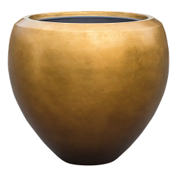 Silver Leaf Planter + Liner | Tapered Round Indoor Plant Pot