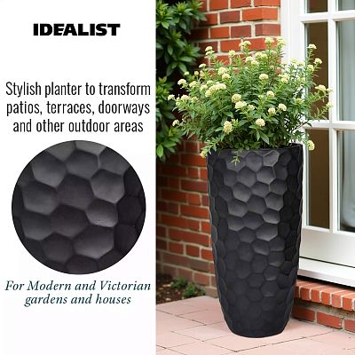 IDEALIST Lite Mosaic Style Tall Round Vase Planter Outdoor Plant Pot
