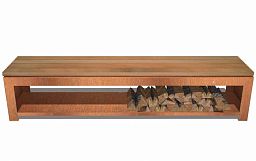 Wood Garden Storage Bench