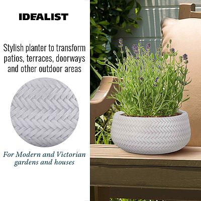 IDEALIST Lite Plaited Style Bowl Outdoor Planter