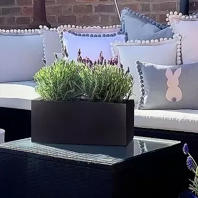 IDEALIST Lite Contemporary Light Concrete Trough Planter