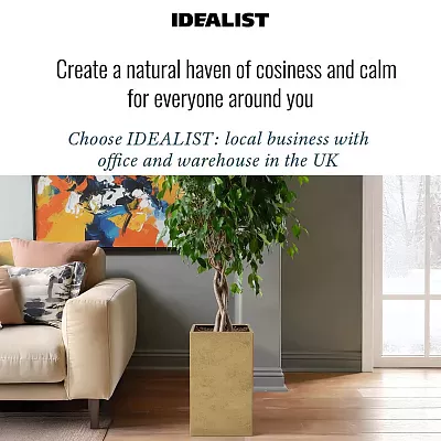 IDEALIST Lite Tall Square Metallic Indoor Planter
