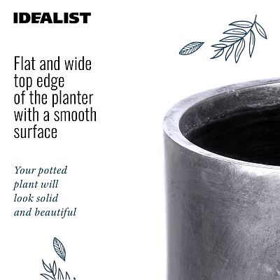 IDEALIST Lite Round Planter on Legs, Round Pot Plant Stand Indoor