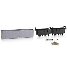 LECHUZA BALCONERA Stone Trough Poly Resin Self-watering Planter Set
