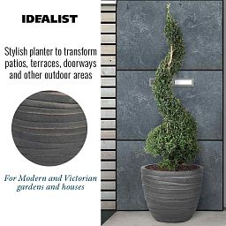 IDEALIST Lite Row Light Concrete Egg Planter