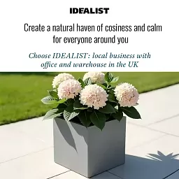 IDEALIST Lite Square Box Contemporary Light Concrete Planter