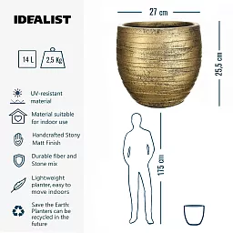IDEALIST Lite Row Style Round Indoor Planter