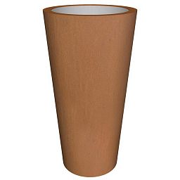 Cortenstyle Conica Topper on Ring Tall Planter IN\OUT