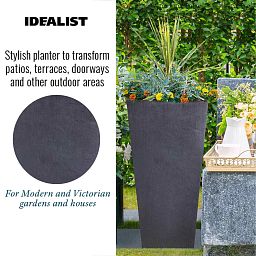 IDEALIST Lite Tall Tapered Contemporary Light Concrete Planter