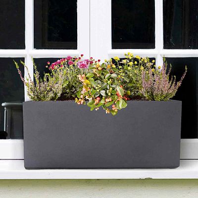 IDEALIST Lite Window Box Light Concrete Planter