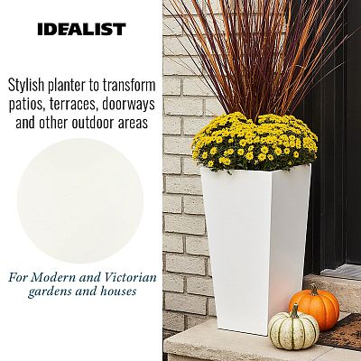 IDEALIST Lite Tall Tapered Contemporary Light Concrete Planter