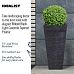 Ribbed Light Concrete Tapered Planter by Idealist Lite
