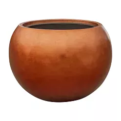 Metallic Couple Round Indoor Planter