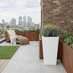 IDEALIST Lite Tall Tapered Contemporary Light Concrete Planter