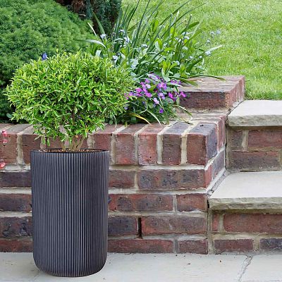 IDEALIST Lite Ribbed Cylinder Outdoor Planter
