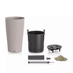 LECHUZA CILINDRO Cottage Round Tall Poly Resin Self-watering Planter