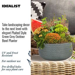IDEALIST Lite Plaited Style Bowl Outdoor Planter