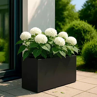 IDEALIST Lite Contemporary Light Concrete High Trough Planter