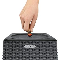 LECHUZA CUBICO Cottage Square Tall Poly Resin Self-watering Planter