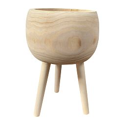 HORTICO TREND Wooden House Planter with Legs, Tall Indoor Plant Pot Stand with Waterproof Liner